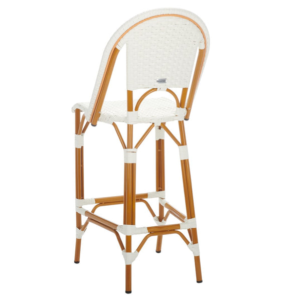 Safavieh California Bar Stool White Aluminum / Wicker PAT7534C