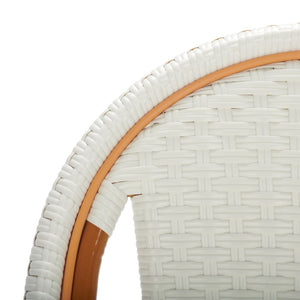 Safavieh California Bar Stool White Aluminum / Wicker PAT7534C