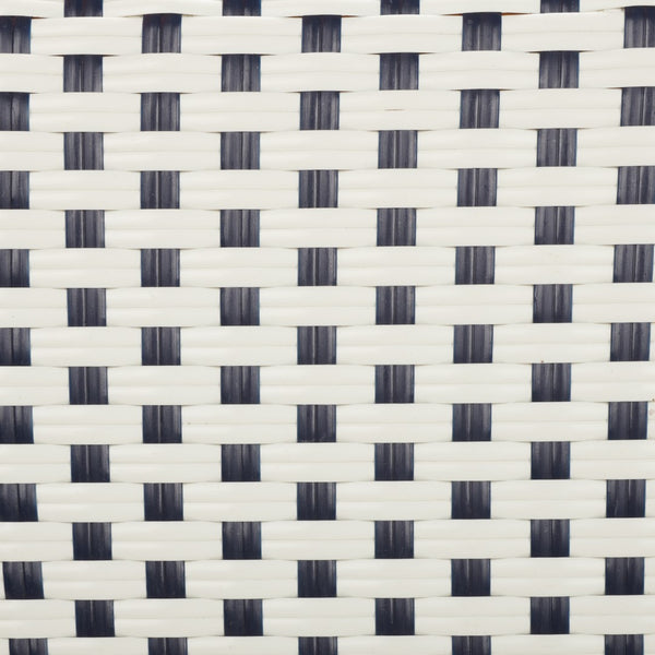 Safavieh California Bar Stool White / Navy Aluminum / Wicker PAT7534D