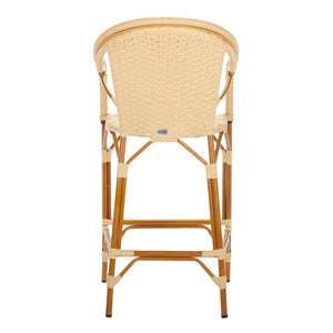 Safavieh California Bar Stool Natural Aluminum / Wicker PAT7535A