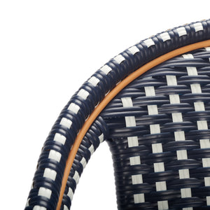 Safavieh California Bar Stool Navy / White Aluminum / Wicker PAT7535E