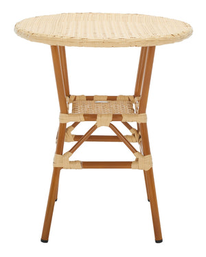 Safavieh California Bistro Table Natural Aluminum / Wicker PAT7536A