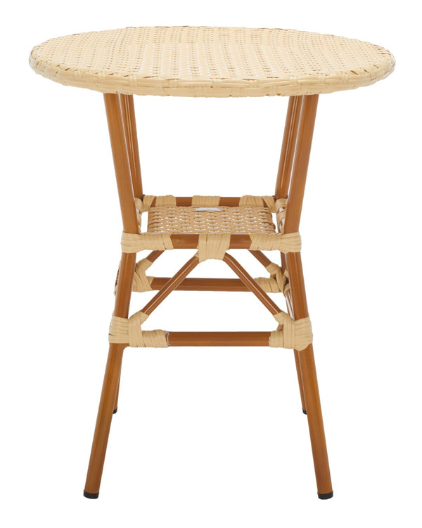 Safavieh California Bistro Table Natural Aluminum / Wicker PAT7536A