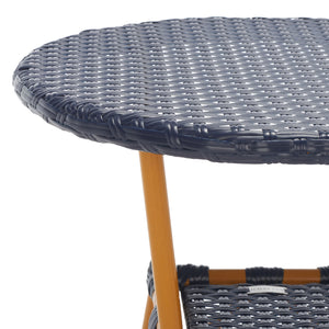 Safavieh California Bistro Table Navy Aluminum / Wicker PAT7536B