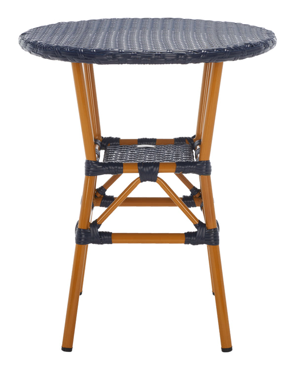 Safavieh California Bistro Table Navy Aluminum / Wicker PAT7536B