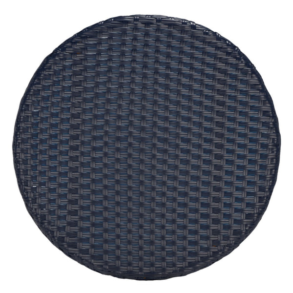 Safavieh California Bistro Table Navy Aluminum / Wicker PAT7536B