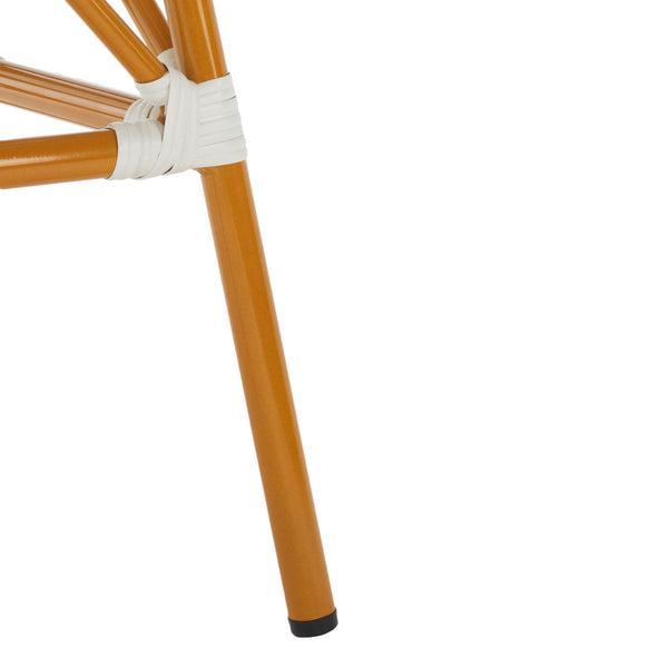 Safavieh California Bistro Table White Aluminum / Wicker PAT7536C