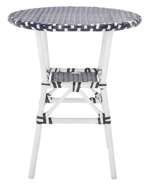 Safavieh California Bistro Table Navy / Navy Aluminum / Wicker PAT7536F
