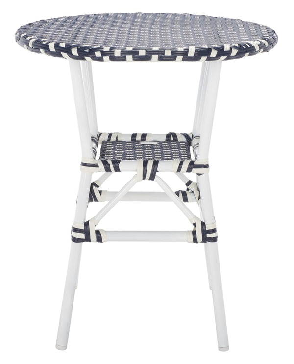 Safavieh California Bistro Table Navy / Navy Aluminum / Wicker PAT7536F