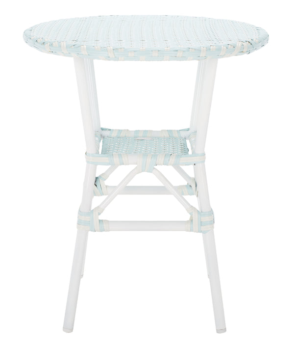 Safavieh California Bistro Table Baby Blue / White Aluminum / Wicker PAT7536G