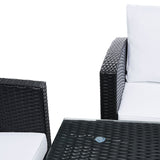 Safavieh Nyra Dining Set Black/White Cushion PAT7700A-3BX