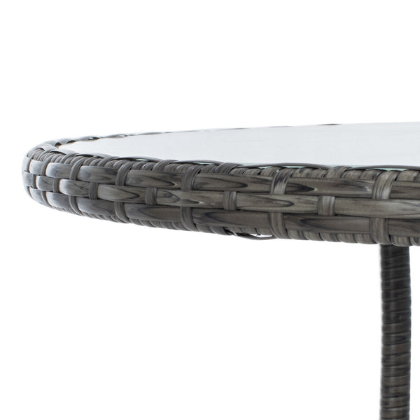 Laina Bistro Set - Elegant Outdoor Dining Experience with Modern Wicker and Comfortable Cushions