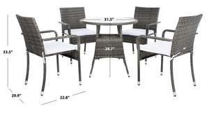Laina Bistro Set - Elegant Outdoor Dining Experience with Modern Wicker and Comfortable Cushions
