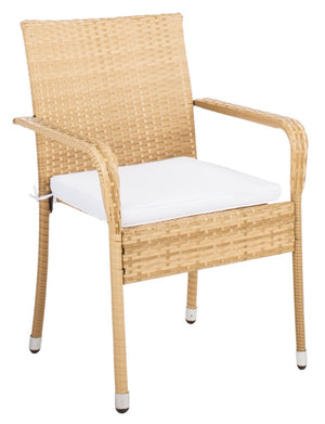 Laina Bistro Set - Elegant Outdoor Dining Experience with Modern Wicker and Comfortable Cushions