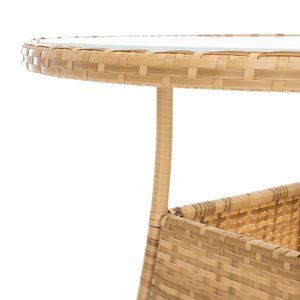 Laina Bistro Set - Elegant Outdoor Dining Experience with Modern Wicker and Comfortable Cushions