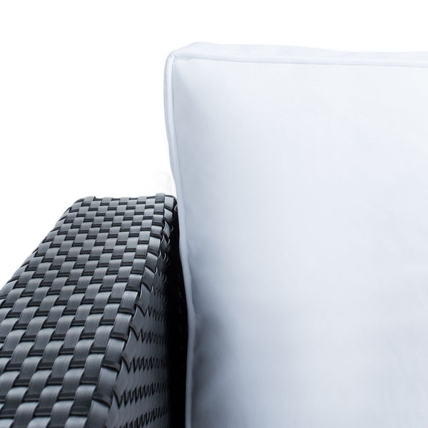 Presla 6 Piece Living Set - Modern Coastal Outdoor Furniture with Stylish Wicker and Acacia Legs