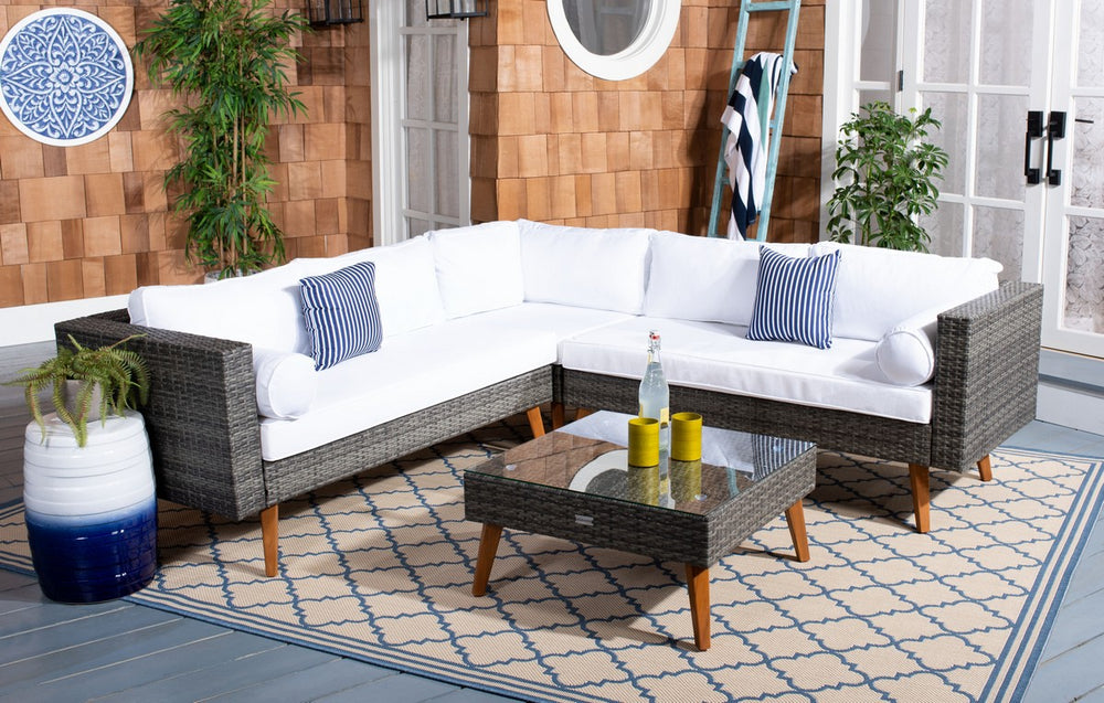 Analon Outdoor Sectional - Stylish Retro Chic Design for Coastal Relaxation and Entertaining Bliss