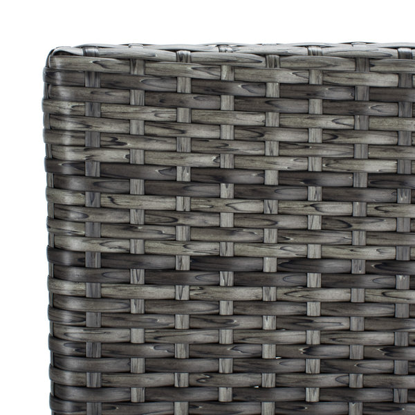 Laban Bistro Set - Contemporary 3-Piece Patio Collection with Plush Cushions and Elegant Glass Table