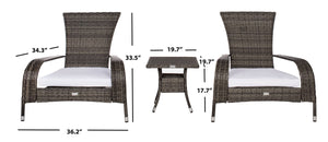 Edna 3 Piece Lounge Set - Tropical Modern Design with Plush Cushions for Outdoor Living Spaces