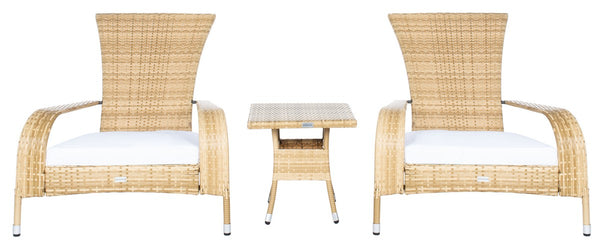 Edna 3 Piece Lounge Set - Tropical Modern Design with Plush Cushions for Outdoor Living Spaces
