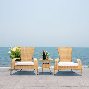 Edna 3 Piece Lounge Set - Tropical Modern Design with Plush Cushions for Outdoor Living Spaces