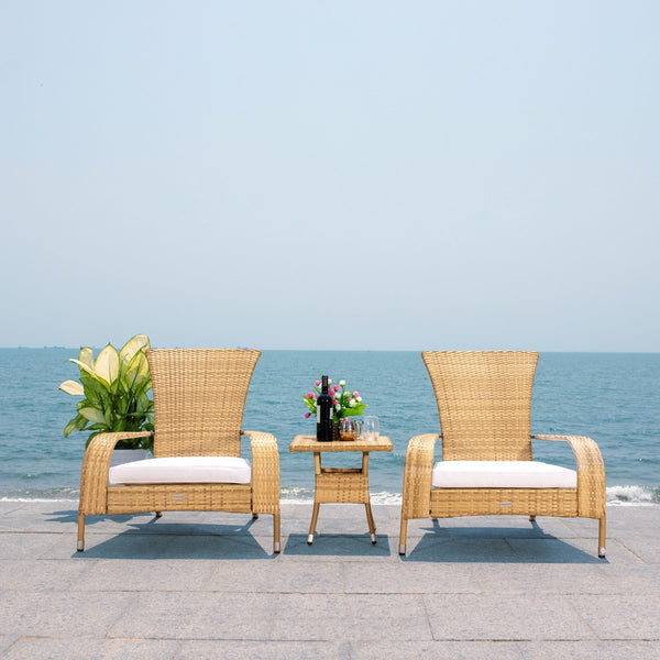 Edna 3 Piece Lounge Set - Tropical Modern Design with Plush Cushions for Outdoor Living Spaces