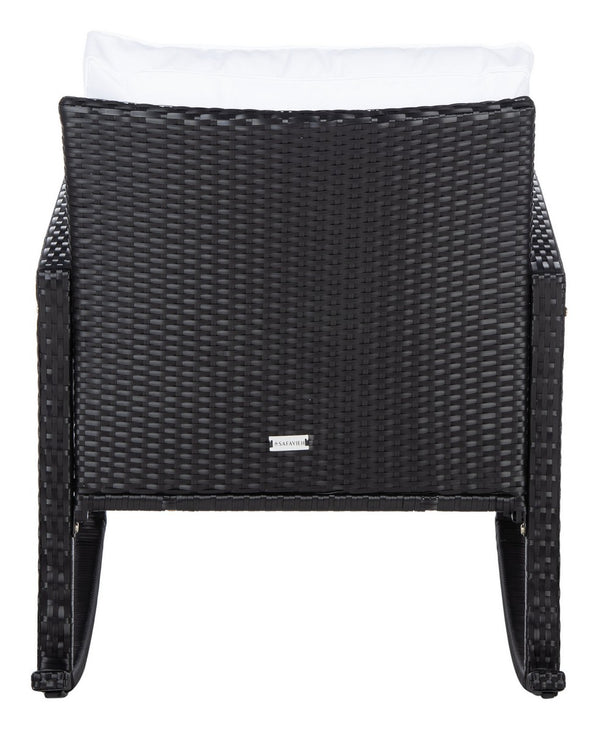 Daire Rocking Chair - Stylish Outdoor Seating with Durable Rattan Frame and Plush Weather-Resistant Cushions