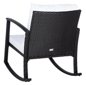 Daire Rocking Chair - Stylish Outdoor Seating with Durable Rattan Frame and Plush Weather-Resistant Cushions