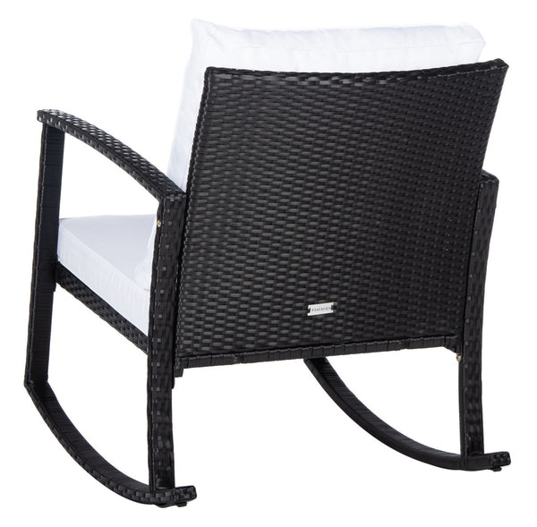 Daire Rocking Chair - Stylish Outdoor Seating with Durable Rattan Frame and Plush Weather-Resistant Cushions