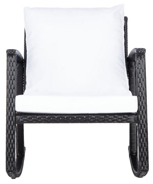 Daire Rocking Chair - Stylish Outdoor Seating with Durable Rattan Frame and Plush Weather-Resistant Cushions