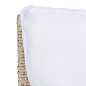 Safavieh Daire Rocking Chair Beige/White Cushion Wicker / Steel Frame PAT7721B