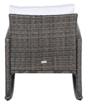 Daire Rocking Chair - Stylish Outdoor Seating with Durable Rattan Frame and Plush Weather-Resistant Cushions