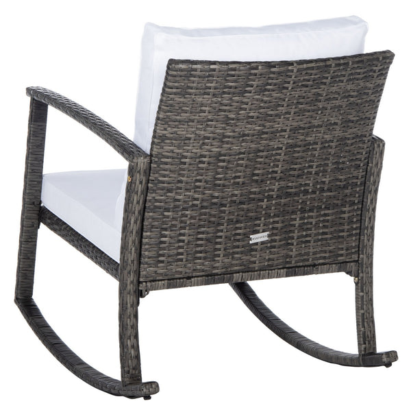 Daire Rocking Chair - Stylish Outdoor Seating with Durable Rattan Frame and Plush Weather-Resistant Cushions