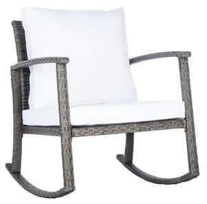 Daire Rocking Chair - Stylish Outdoor Seating with Durable Rattan Frame and Plush Weather-Resistant Cushions