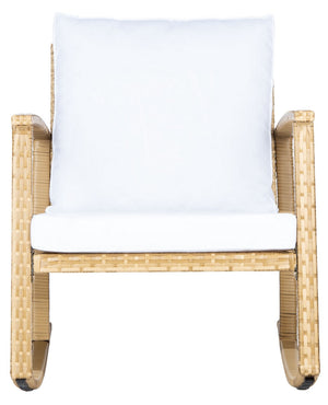 Daire Rocking Chair - Stylish Outdoor Seating with Durable Rattan Frame and Plush Weather-Resistant Cushions