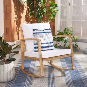 Daire Rocking Chair - Stylish Outdoor Seating with Durable Rattan Frame and Plush Weather-Resistant Cushions