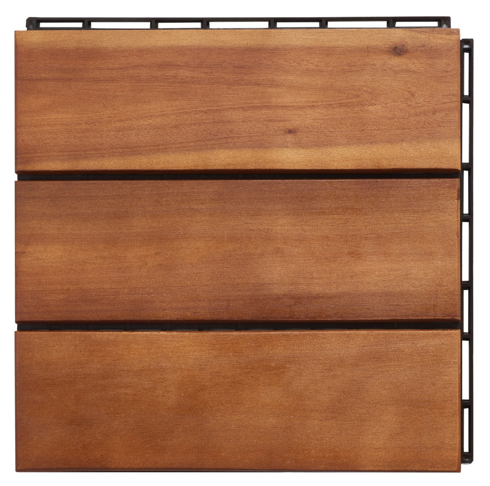 Safavieh Manila Wooden Floor Tile- 3 Slats-Acacia Natural Solid Acacia Wood PAT7903A