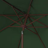 Safavieh Uv Resistant Ortega 9 Ft Auto Tilt Crank Umbrella Hunter Green Metal PAT8001H