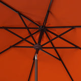 Safavieh Uv Resistant Ortega 9 Ft Auto Tilt Crank Umbrella Orange Metal PAT8001O