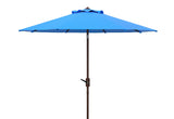 Safavieh Uv Resistant Ortega 9 Ft Auto Tilt Crank Umbrella Pacific Blue Metal PAT8001P