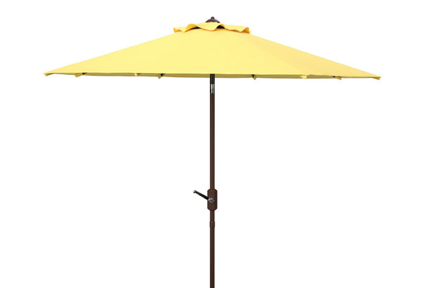 Safavieh Uv Resistant Ortega 9 Ft Auto Tilt Crank Umbrella Yellow Metal PAT8001Y