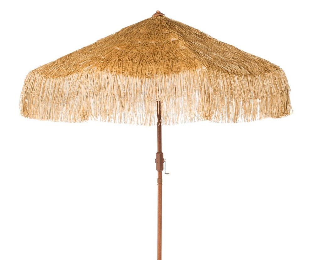 Tiki 9Ft Crank Umbrella – Elegant Tan Canopy for Outdoor Relaxation & Stylish Shade Solutions