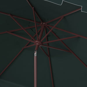 Safavieh Zimmerman 11Ft Rnd Market Umbrella Dark Green Metal PAT8100B