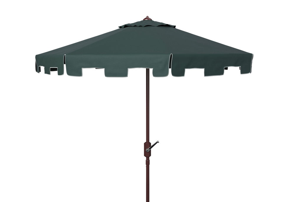 Safavieh Zimmerman 11Ft Rnd Market Umbrella Dark Green Metal PAT8100B