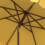 Safavieh Zimmerman 11Ft Rnd Market Umbrella Yellow Metal PAT8100F