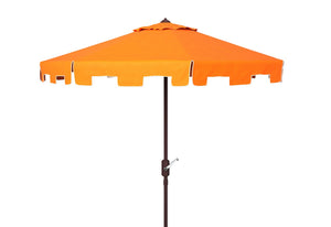 Safavieh Zimmerman 11Ft Rnd Market Umbrella Orange Metal PAT8100G