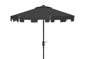 Safavieh Zimmerman 11Ft Rnd Market Umbrella Black Metal PAT8100H