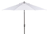 Safavieh Herla 11Ft Auto Tilt Market Umbrella White Metal PAT8101F