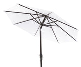 Safavieh Herla 11Ft Auto Tilt Market Umbrella White Metal PAT8101F