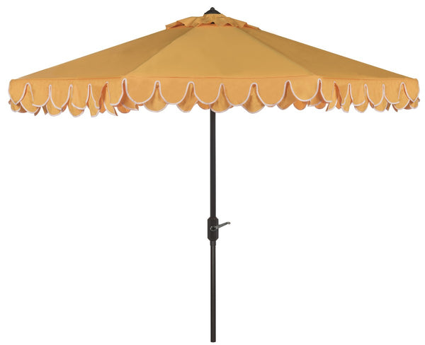 Safavieh Elegant Valance 11Ft Rnd Umbrella Yellow Metal PAT8106B